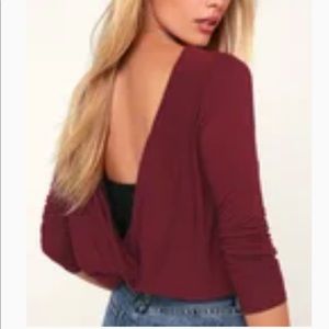 Lulus burgundy shirt